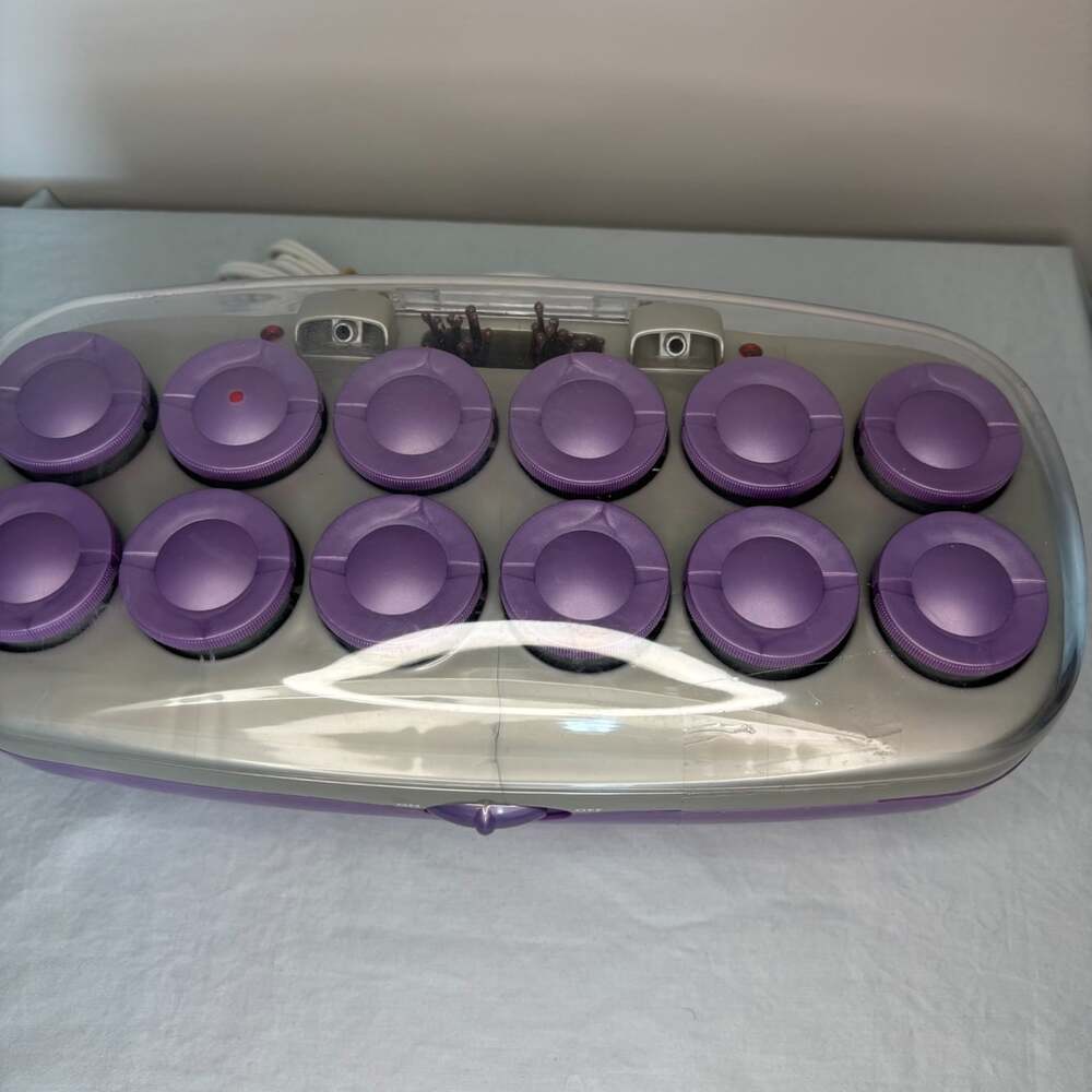 Conair Ion Shine ceramic flocked hot rollers 1 1/4" instant heat